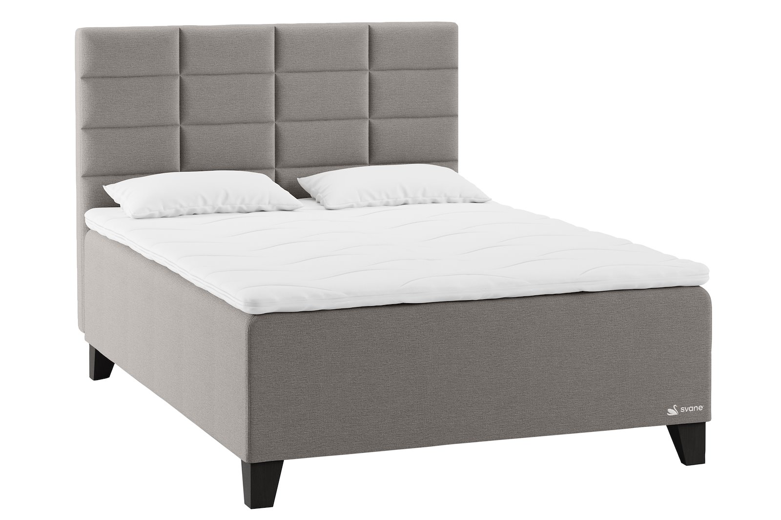 Svane®  Casa Kontinental 150x200 cm Tekstil Moment Ice Grey, Pure Elastec, Square Leg 14cm ShadedBlack