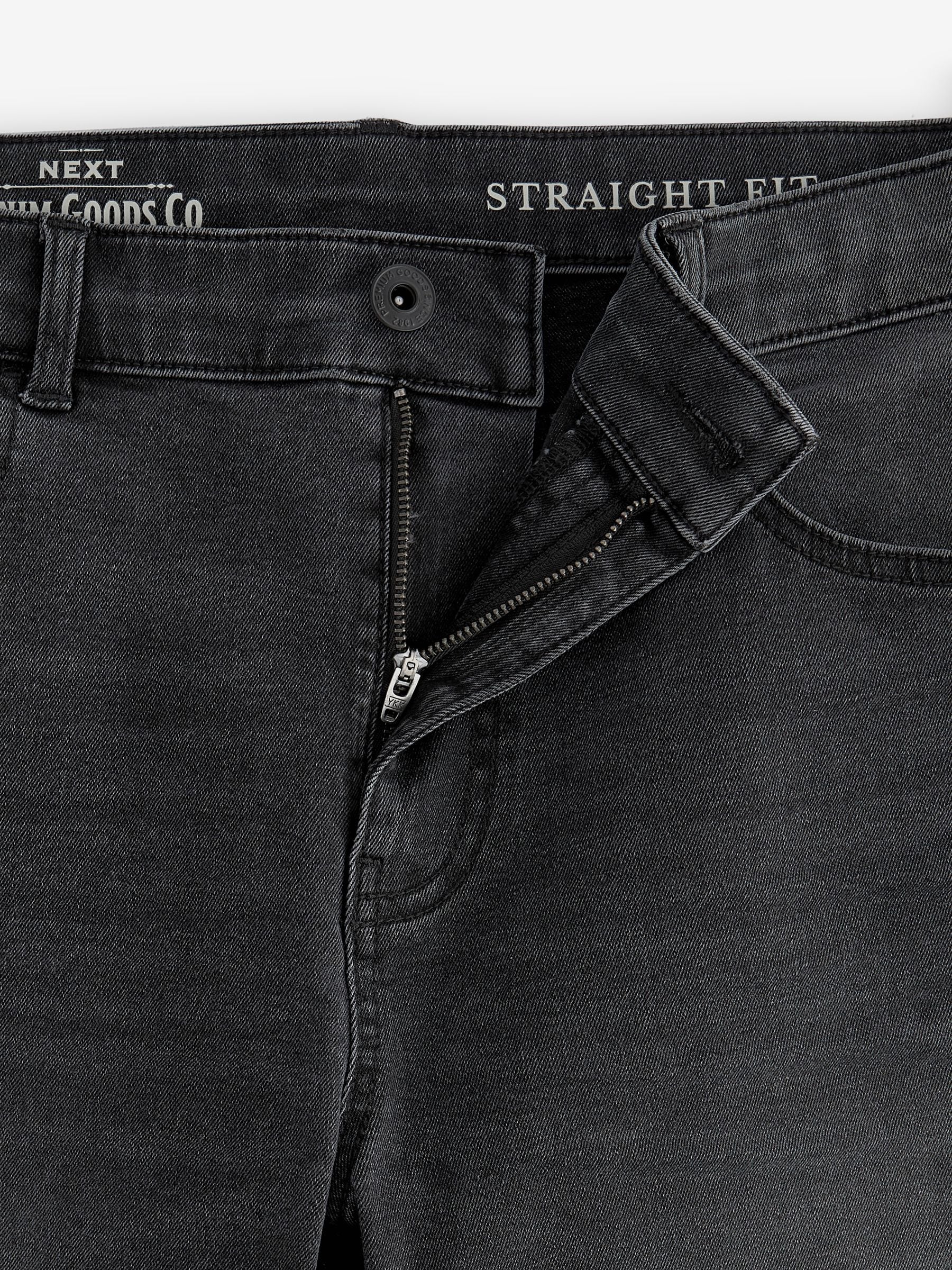 Grijs Gewassen - Straight-fit Essential stretchy jeans met rechte pasvorm