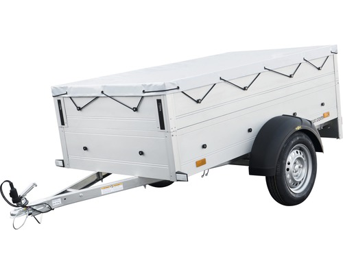 Humbaur enkelassige aanhangwagen Startrailer Cover Plus 2050 x 1095 x 600 mm ongeremd incl. zijwandverlenging en vlak afdekzeil, toegestaan totaalgewicht 750 kg