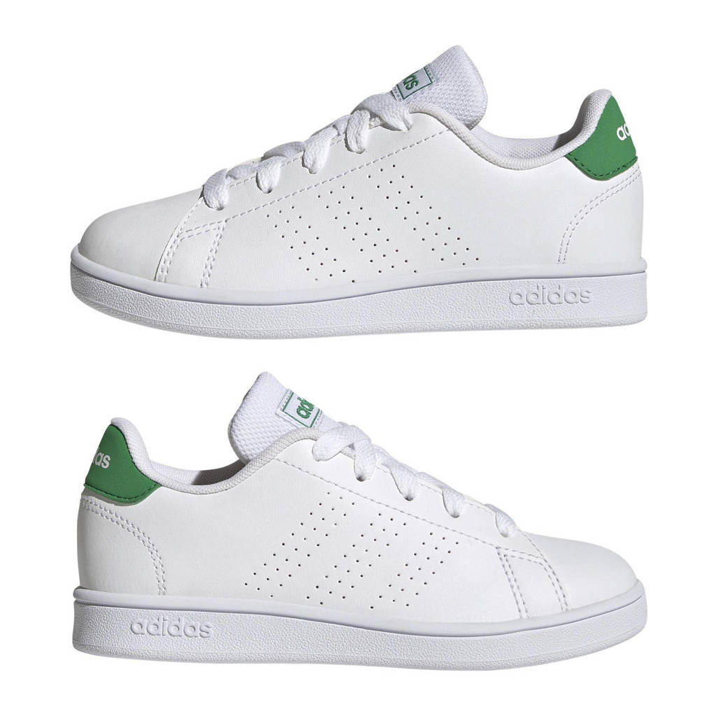 adidas Advantagesneakers wit/groen