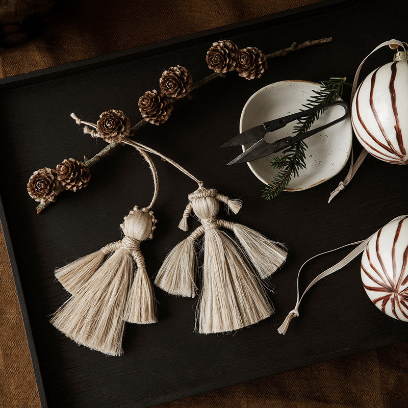 Ornament Engel 2er Set Natural