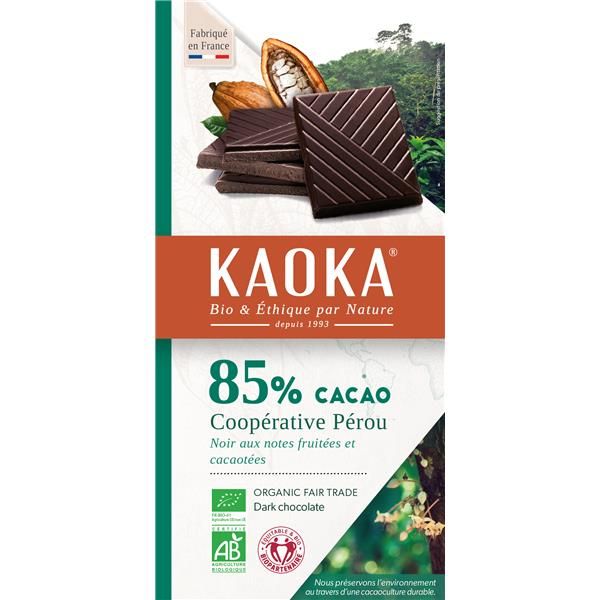 Chocolate Preto Biológico E Comércio Justo 85% Cacau Do Peru