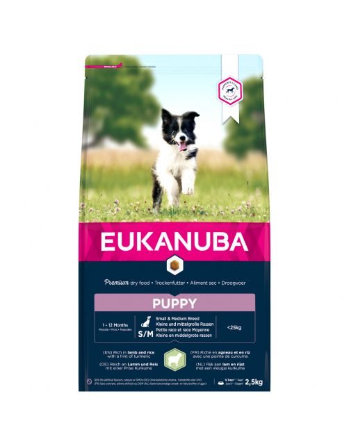 Eukanuba Puppy Small & Medium Breed Lam - Puppy-Hondenvoer