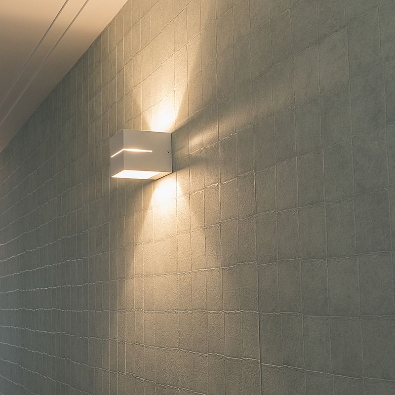 Moderne wandlamp wit 9,7 cm - Transfer Groove