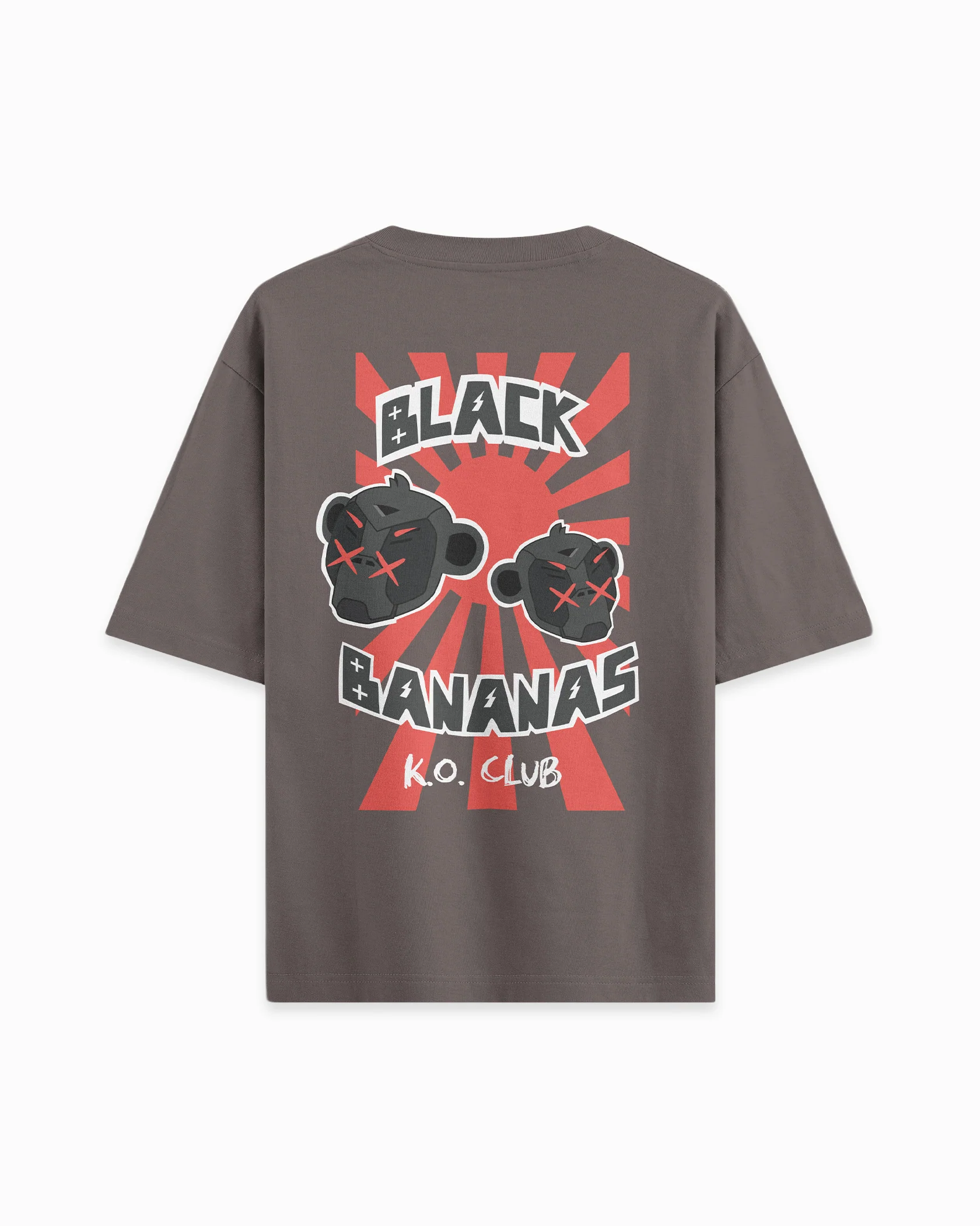 Black Bananas KO Club T-Shirt Kids Donkergrijs