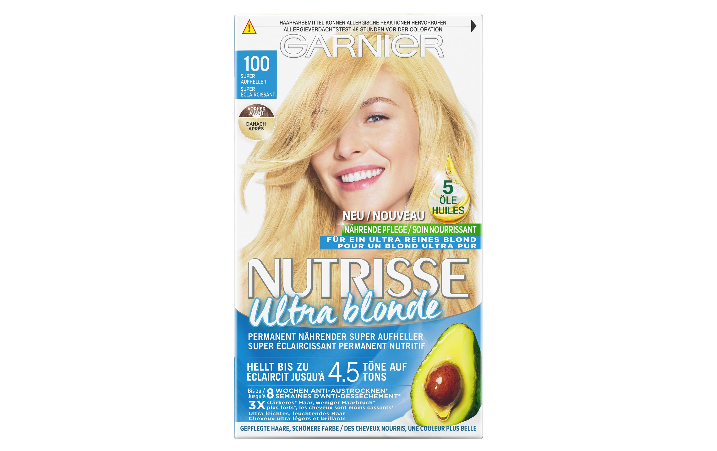 Haarcoloration Nutrisse Ultra Blonde 100 Super AufhellerAufhellung für ein natürliches Blond
