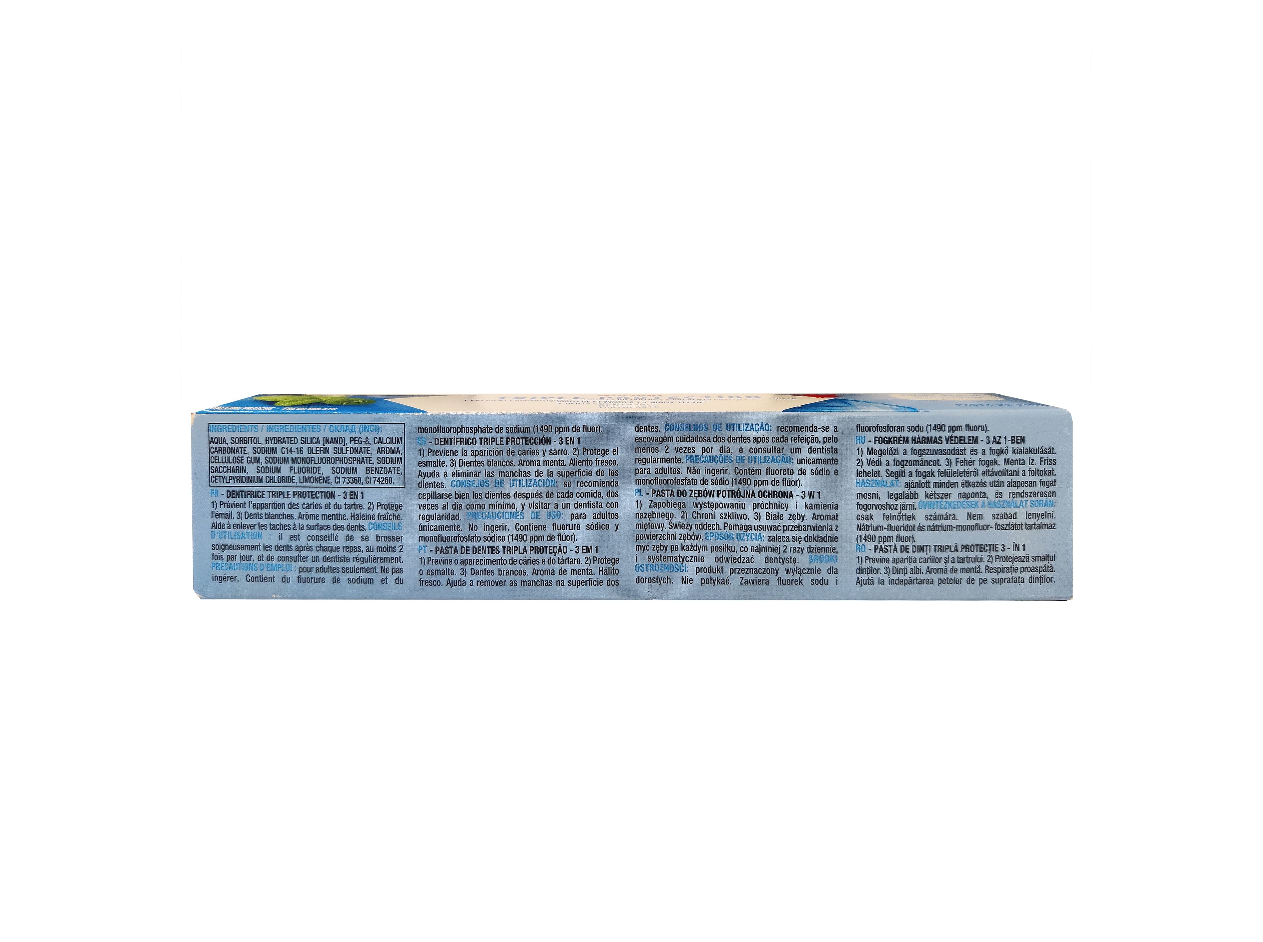 PASTA DENTÍFRICA AUCHAN TRIPLA PROTEÇÃO 3EM1 75ML