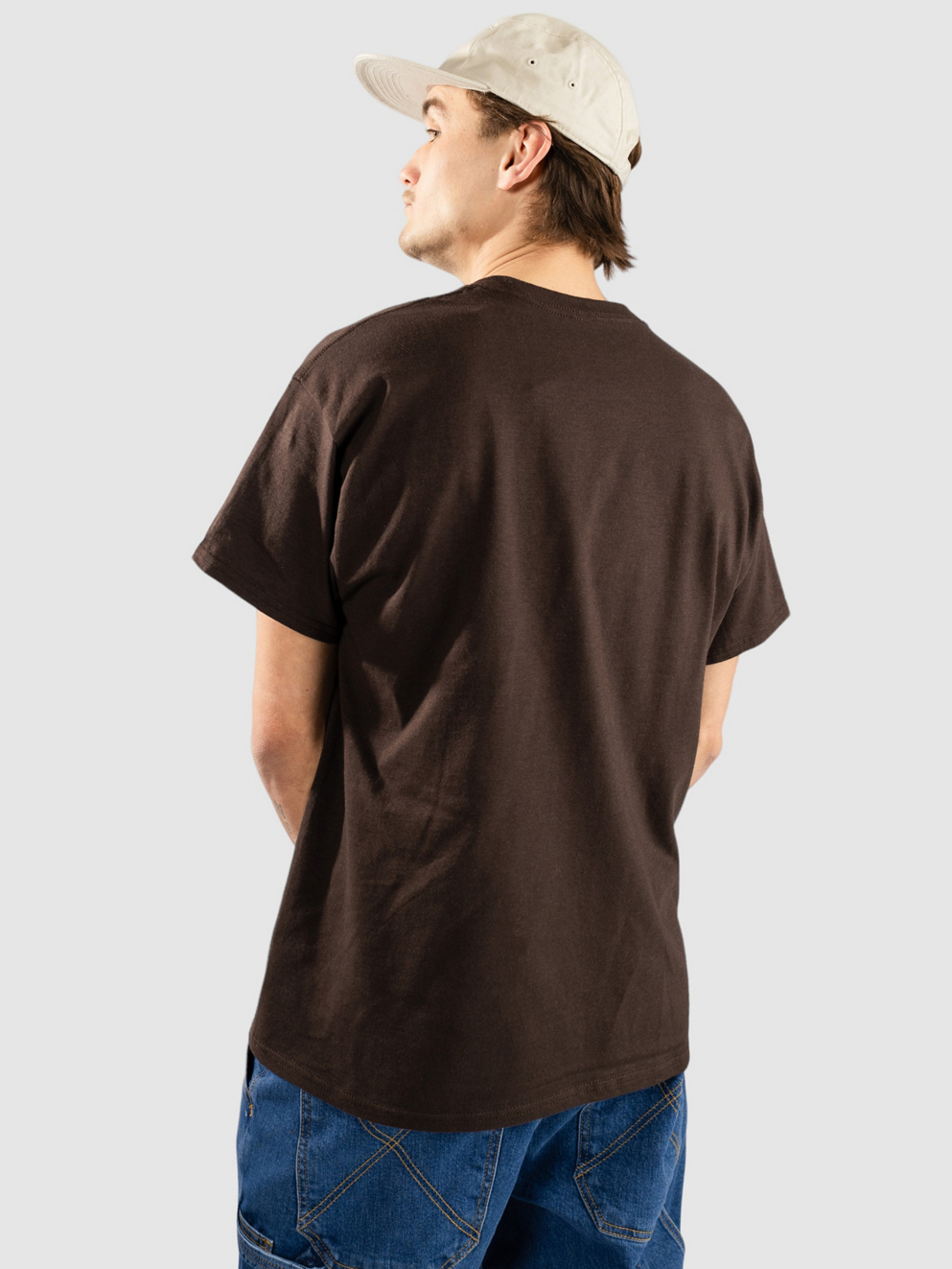Autumn Headwear Faces T-Shirt brown