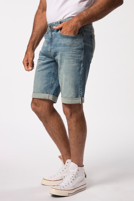 Jeans-Bermuda FLEXNAMIC®, Denim, Bauchfit, 5-Pocket, bis Gr. 72