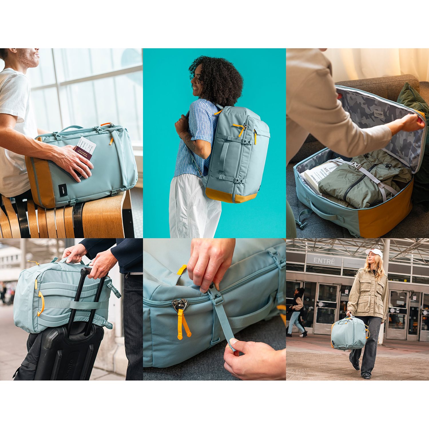 Pacsafe Go Carry-On Backpack 44L Anti-Theft fresh mint