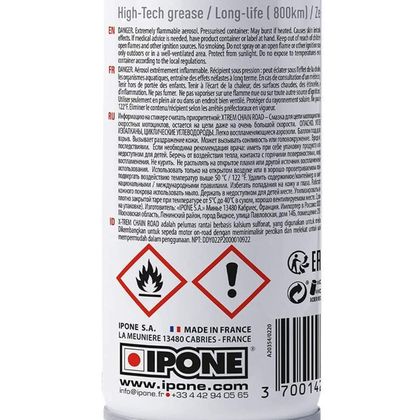 Graisse chaine Ipone CARELINE X-TREM CHAIN ROAD 100 ML Universel