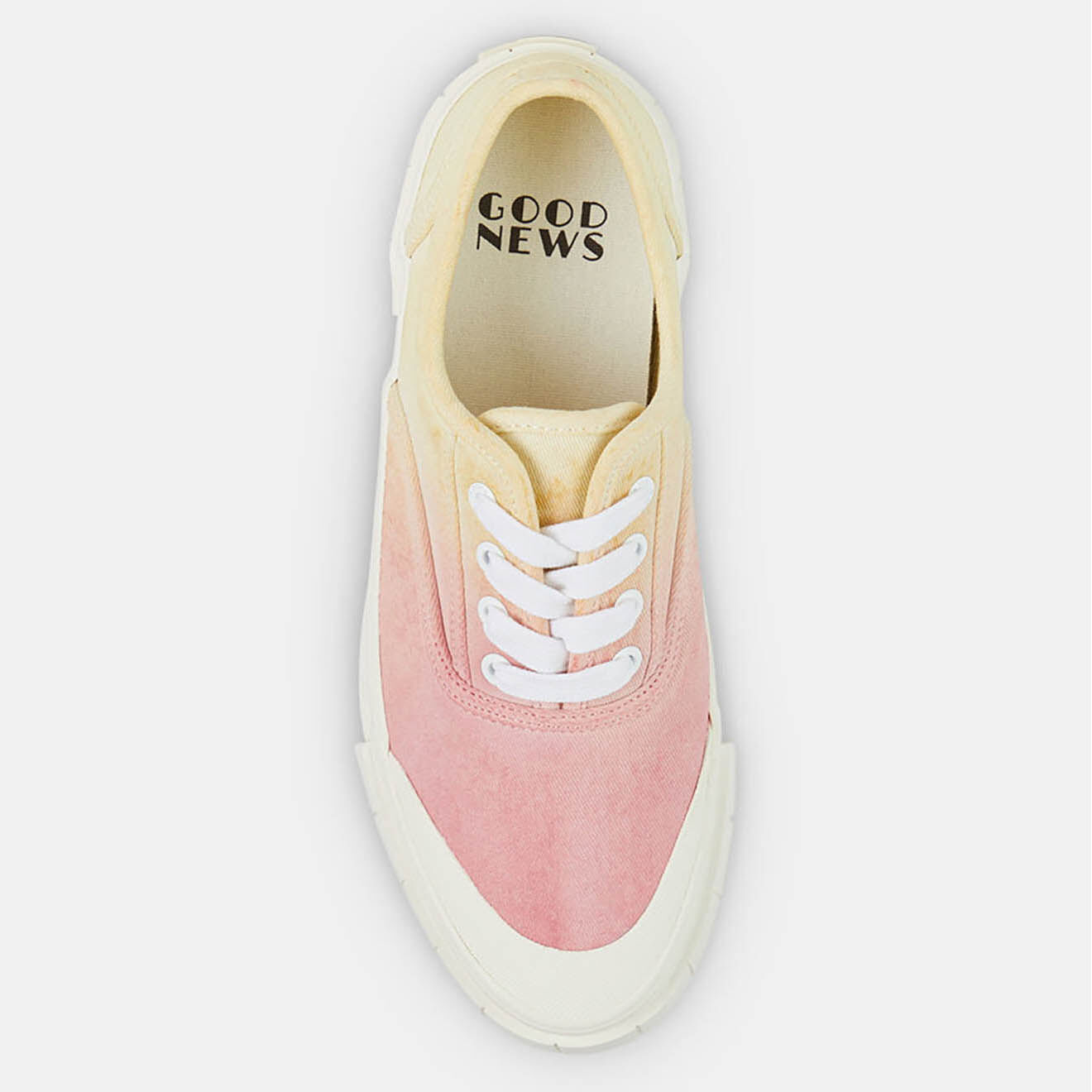 Good News Sneakers en Coton Bio Gnace tie & dye jaune/rose