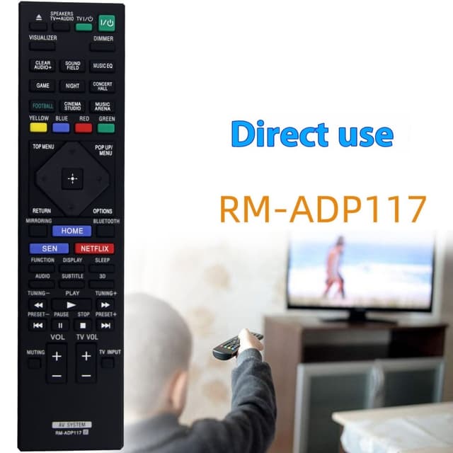Udskiftning af fjernbetjening til RM-ADP117 til Sony Home Theater Player