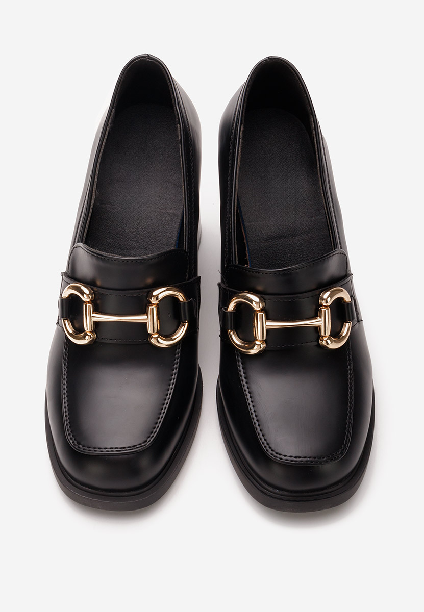 Mocassins à talon noirs Kyrenia