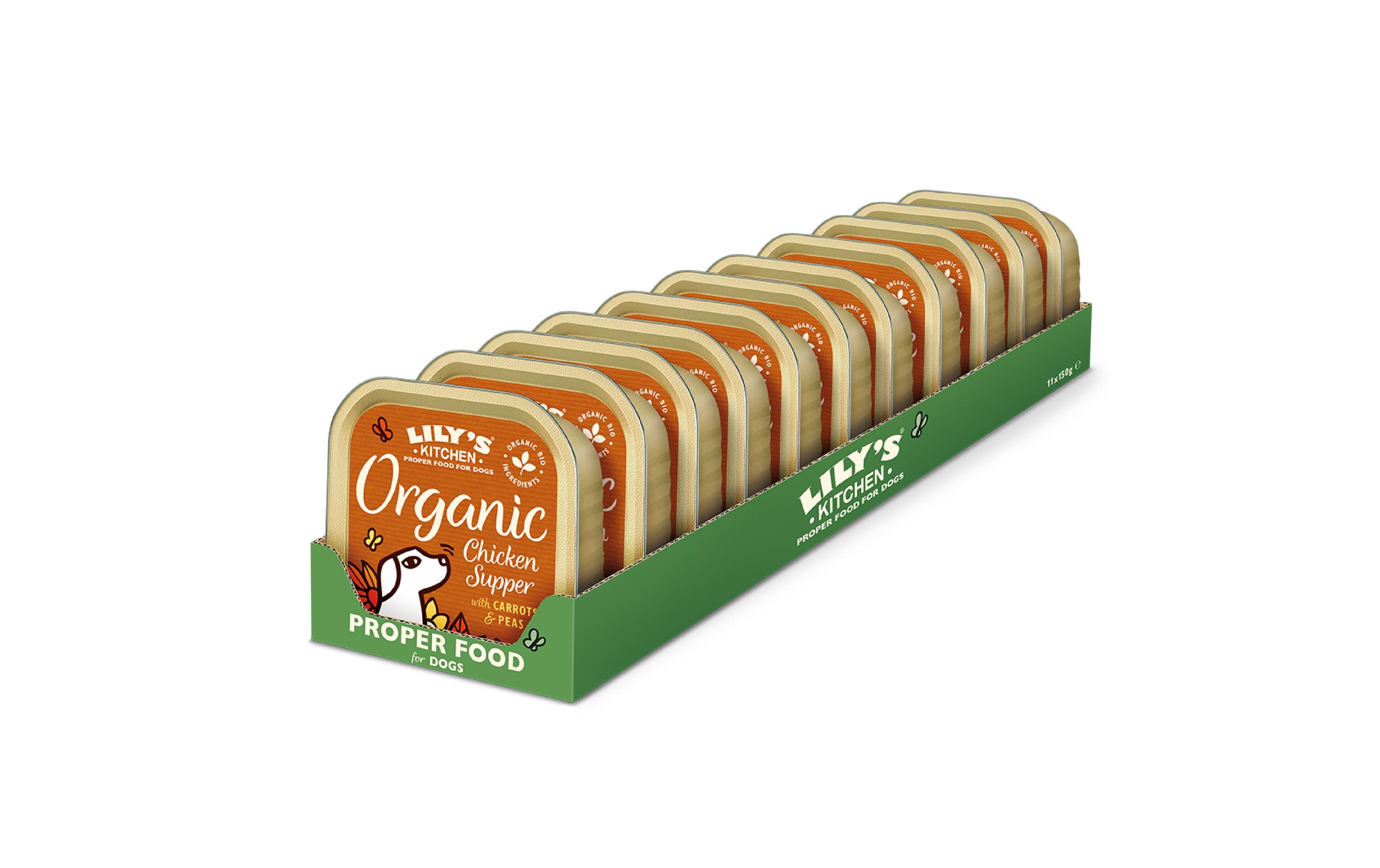 Nassfutter Bio Huhn, 11 x 150 gAlleinfuttermittel für ausgewachsene Hunde