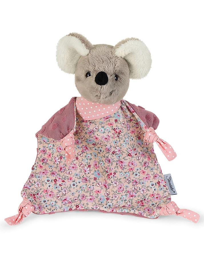 Schmusetuch S – MAUS MABEL gemustert in rosa