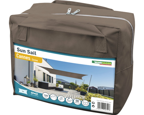Parasol Cannes Rechthoekig 3x4m Beige