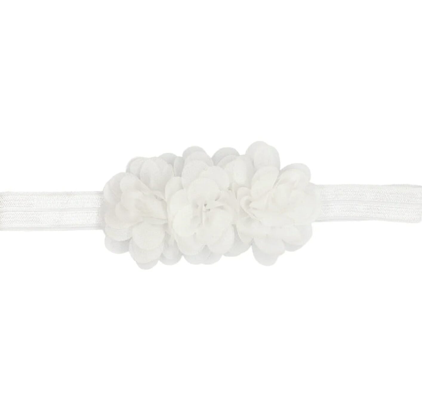 Hårbånd chiffonblomster White - Den Lille prikken - Rumpetroll
