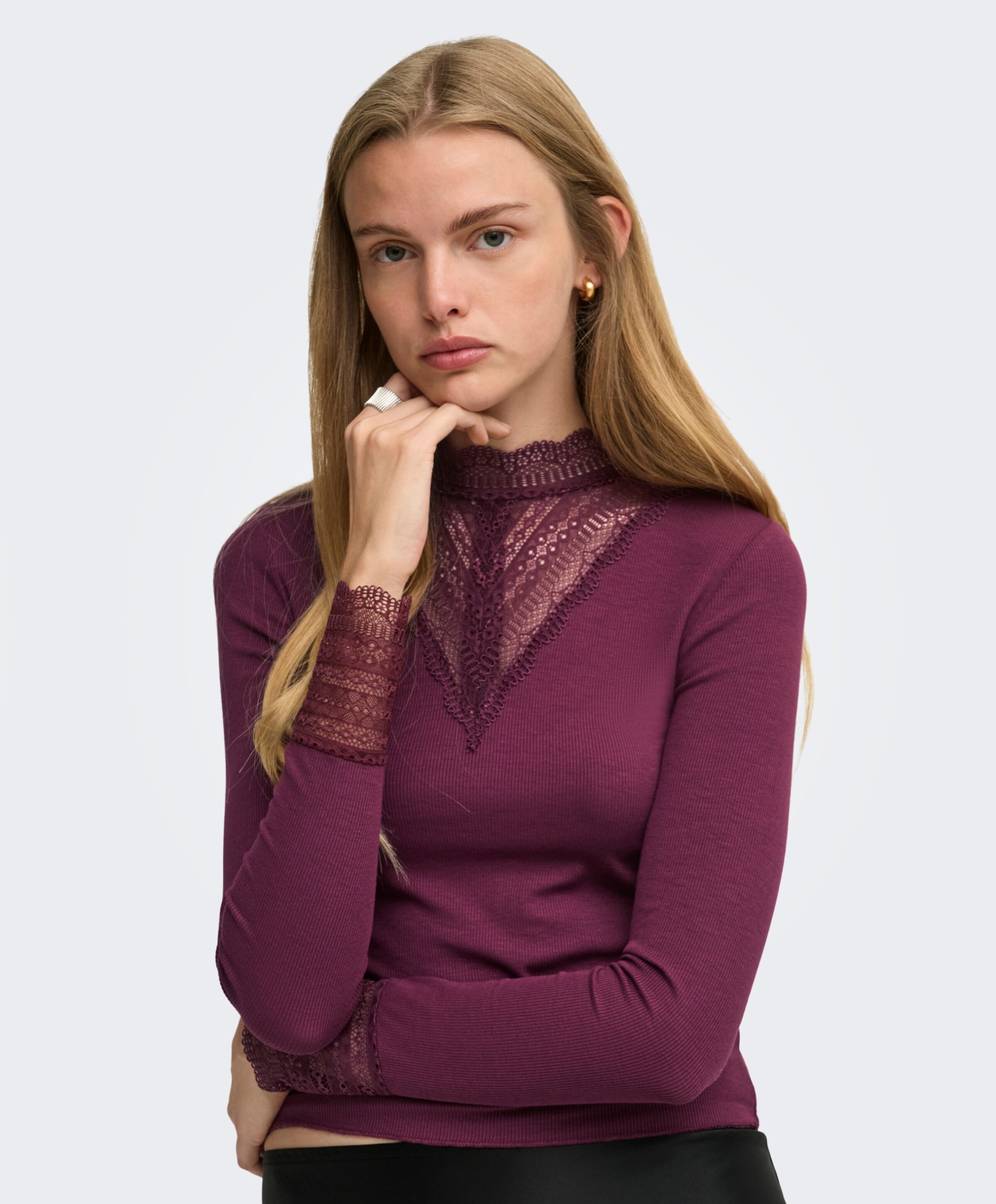 Only Dames longsleeve rood