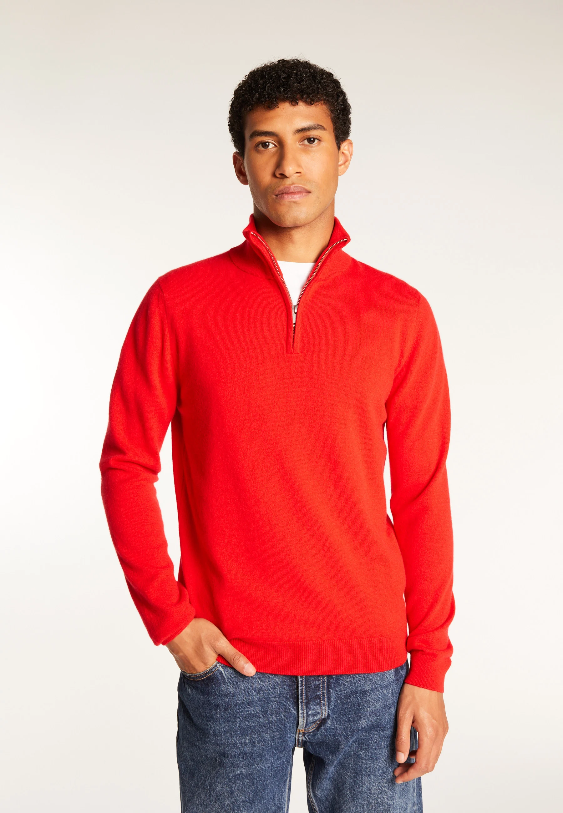 EMILEAH24 - Pull camionneur en cachemire | Rouge