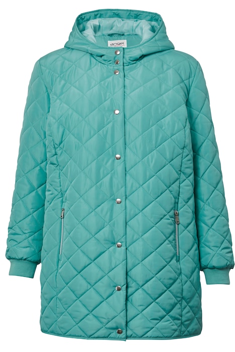 Steppjacke, Kapuze, Druckknöpfe, Langarm