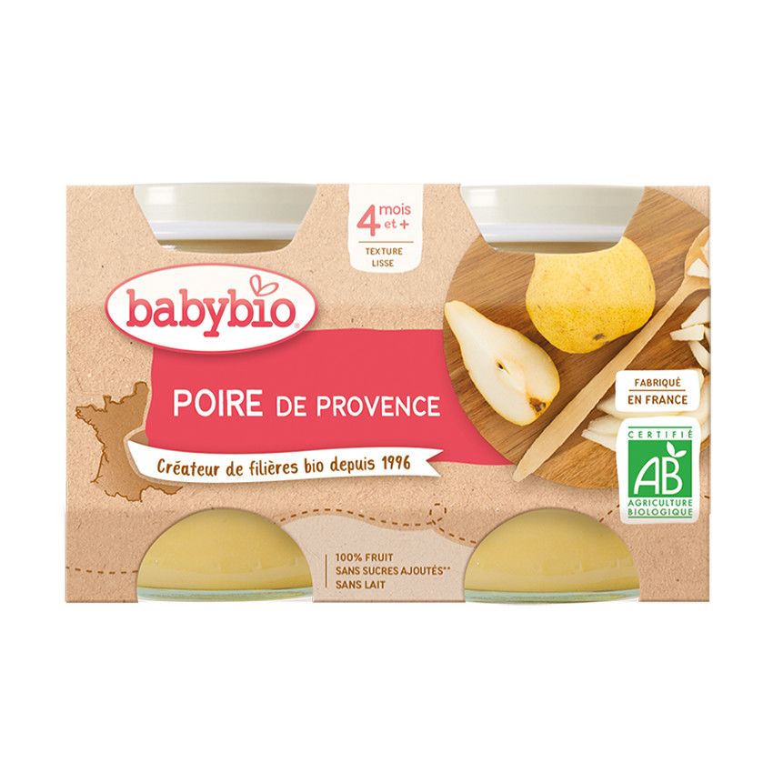 Petit pot poire de Provence bio - 2x130g - Doré