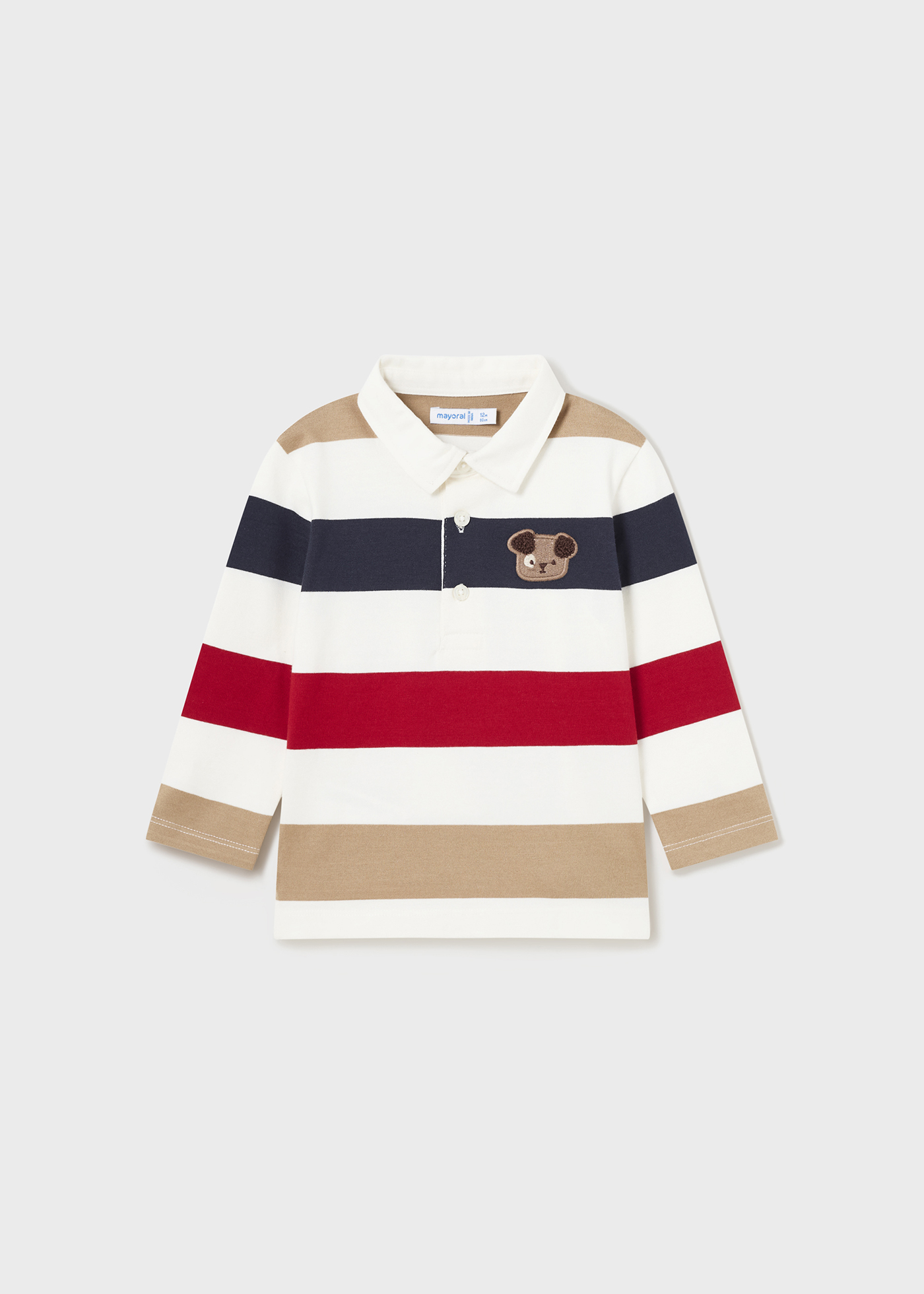 Camisa polo listrada Better Cotton para bebês