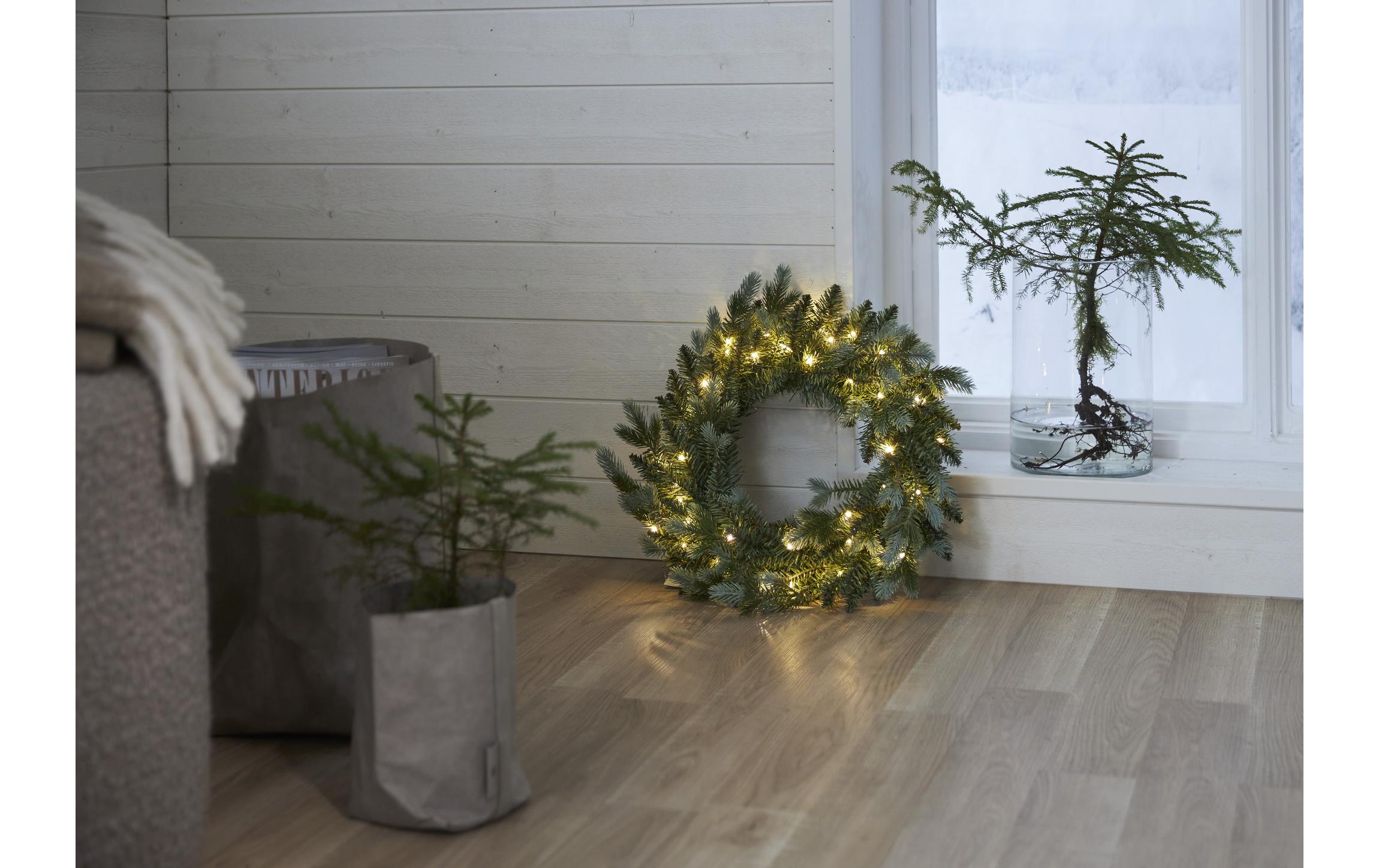 LED-Weihnachtskranz Greyland, Ø 55 cm, GrünLED Weihnachtsdekoration