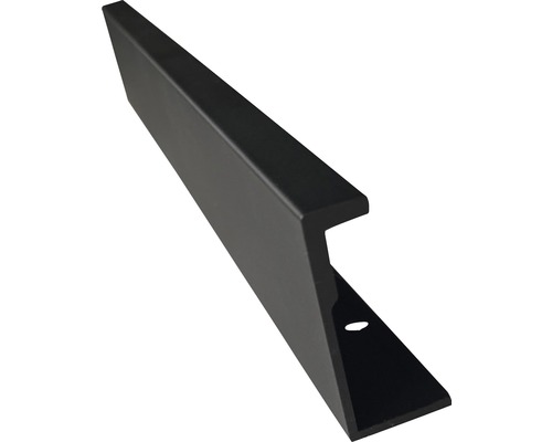 Meubelgreep greeplijst aluminium zwart 250x39x18 mm gatafstand 192 mm