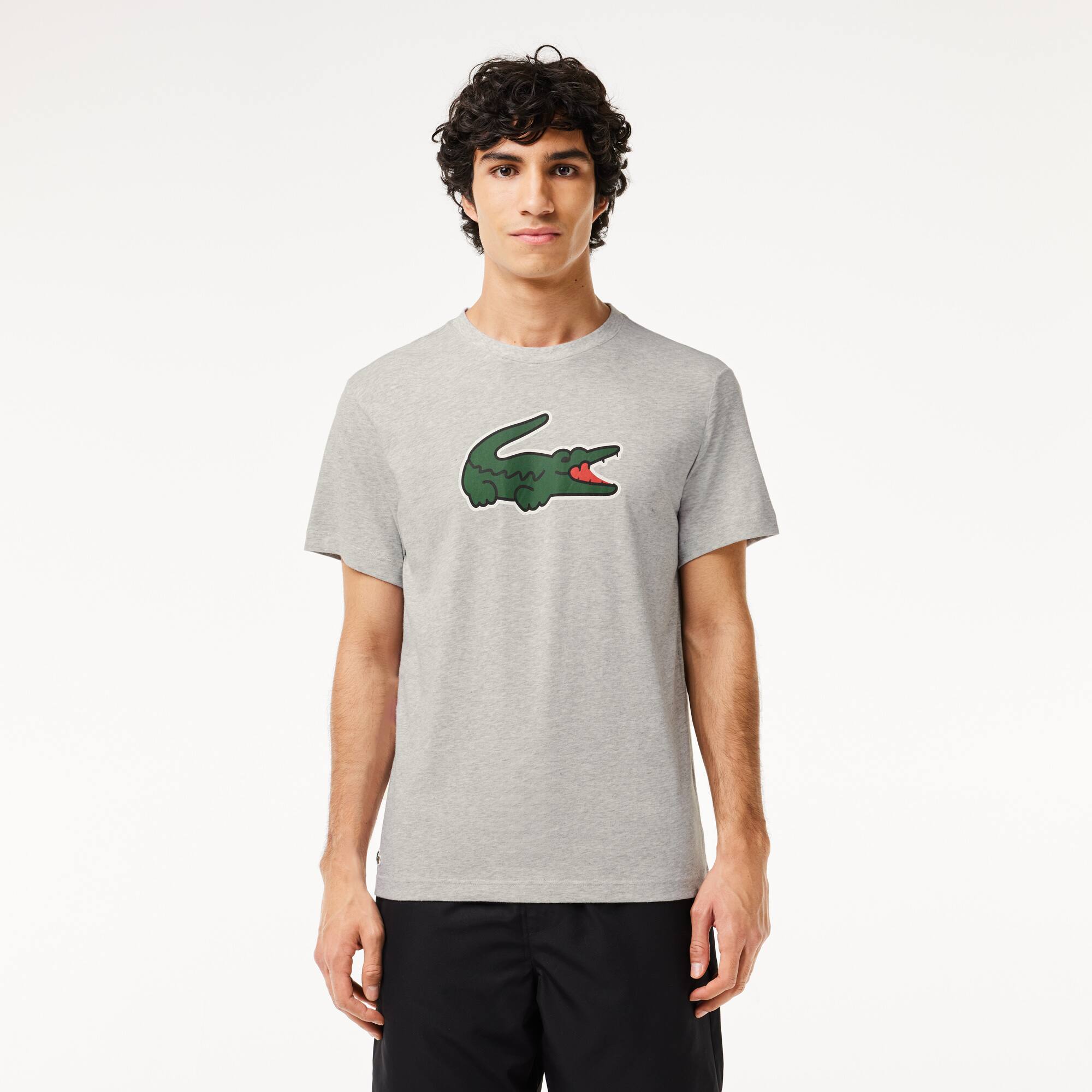 T-shirt Sport Ultra-Dry avec imprimé crocodile T-Shirts - Gris - Lacoste - Homme