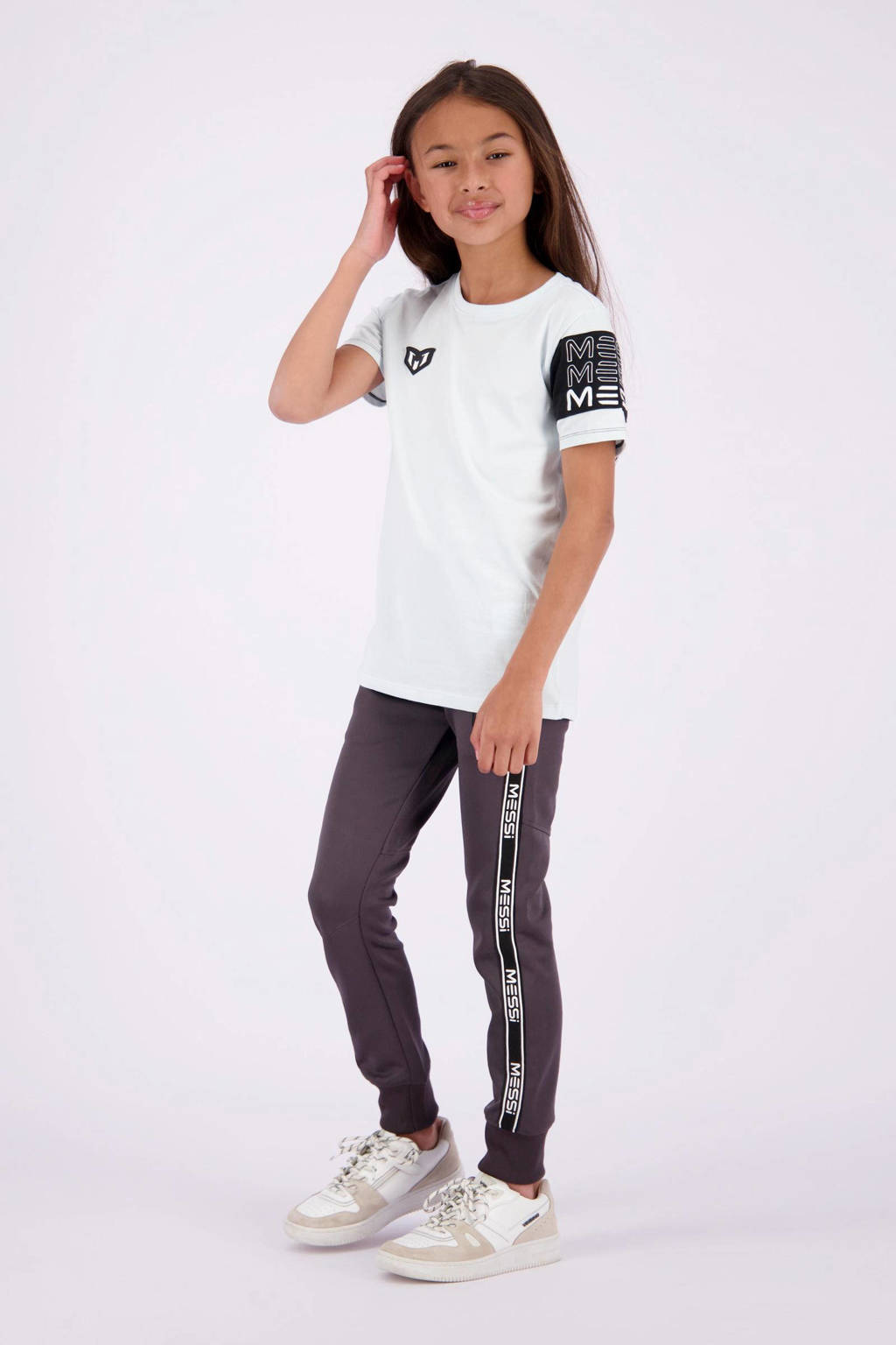 Vingino T-shirt Jumal met logo lichtblauw