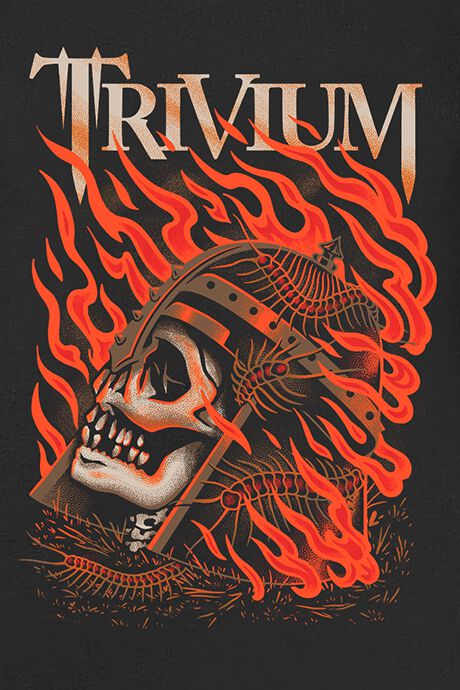 Clark Or Flaming Skull | Trivium T-Shirt Manches courtes