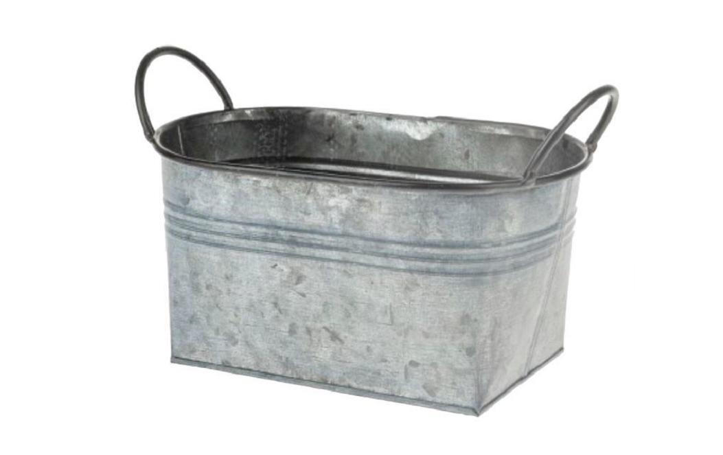 Blumentopf Jardiniere Maui 28 x 18 x 13.5 cmJardiniere aus Zink zum bepflanzen
