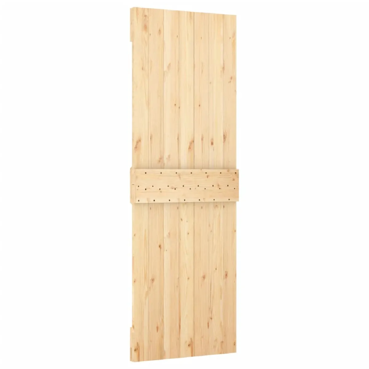 vidaXL Porte coulissante avec quincaillerie - Pin massif