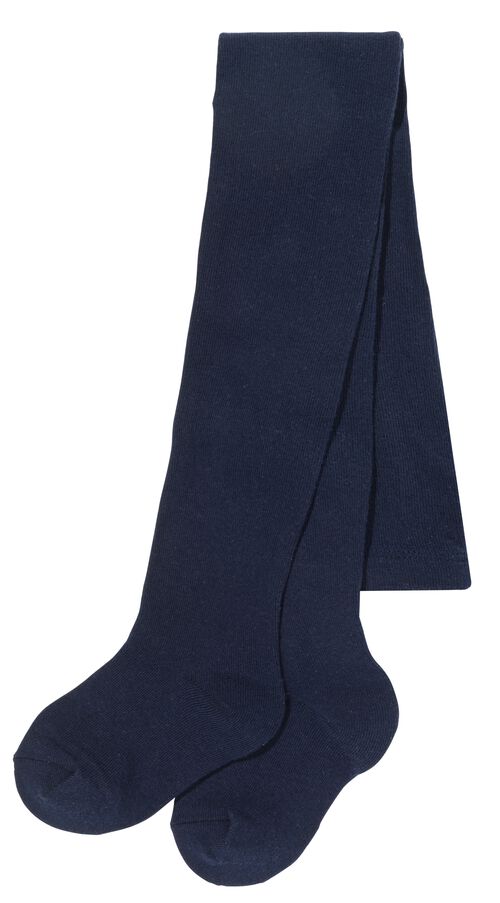 2 paires de collants épais enfant avec coton bleu