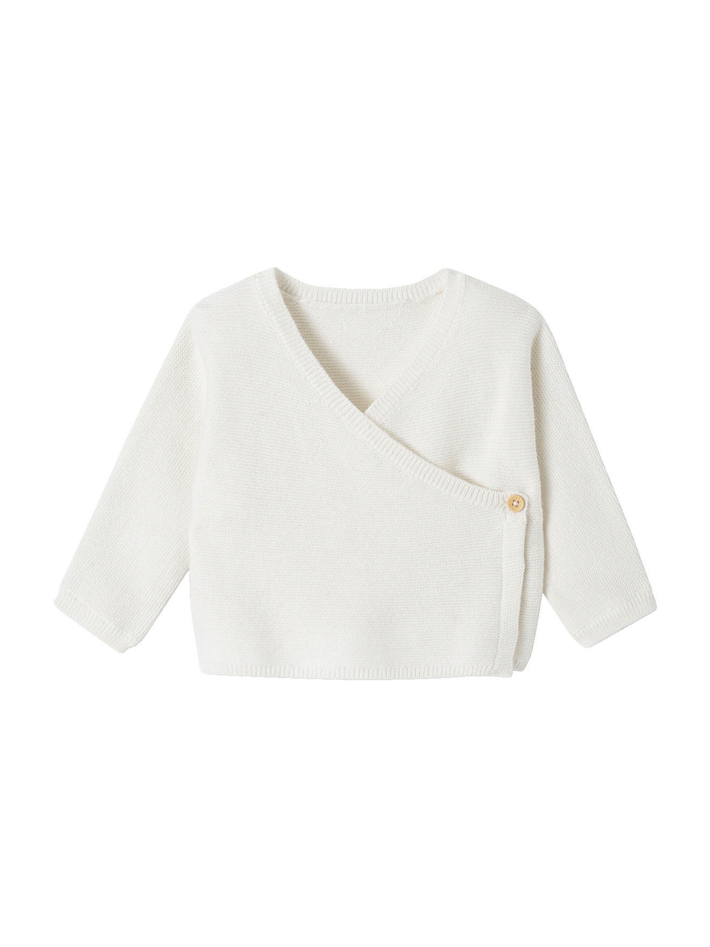 Vertbaudet Weiche Baby Wickeljacke weiß