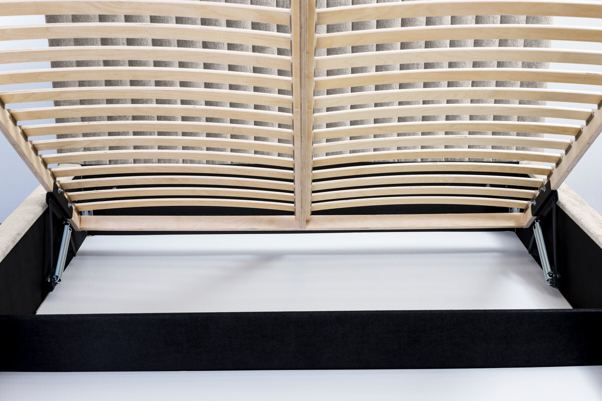 Trae Mobler Vegas 140 x 200 cm Gestoffeerd Bed Grijs