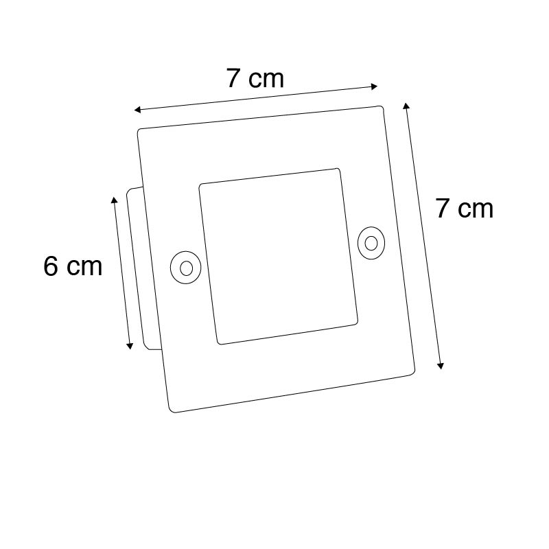 QAZQA Set van 6 moderne inbouwspots staal incl LED - Square 7