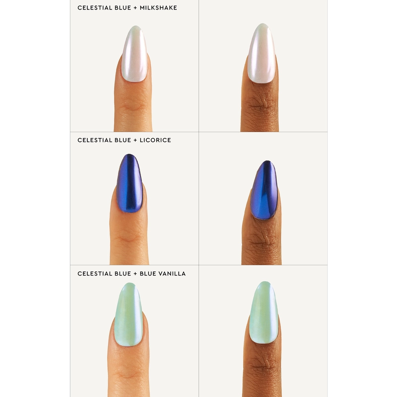 Le Mini Macaron Stardust Collection Liquid Nail Powder 2 ml - Celestial Blue
