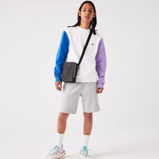 Sacoche zippée verticale unisexe Chantaco en cuir piqué mat Sacoches & Pochettes - Noir - Lacoste - Unisex