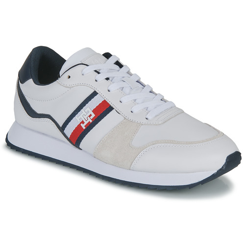 Tommy Hilfiger - RUNNER EVO LEATHER Blanco / Rojo / Beige