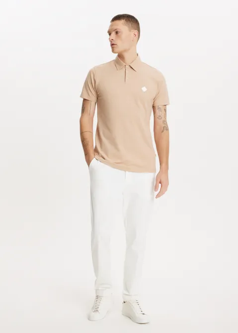 Polo met logo rood (PEACH)
