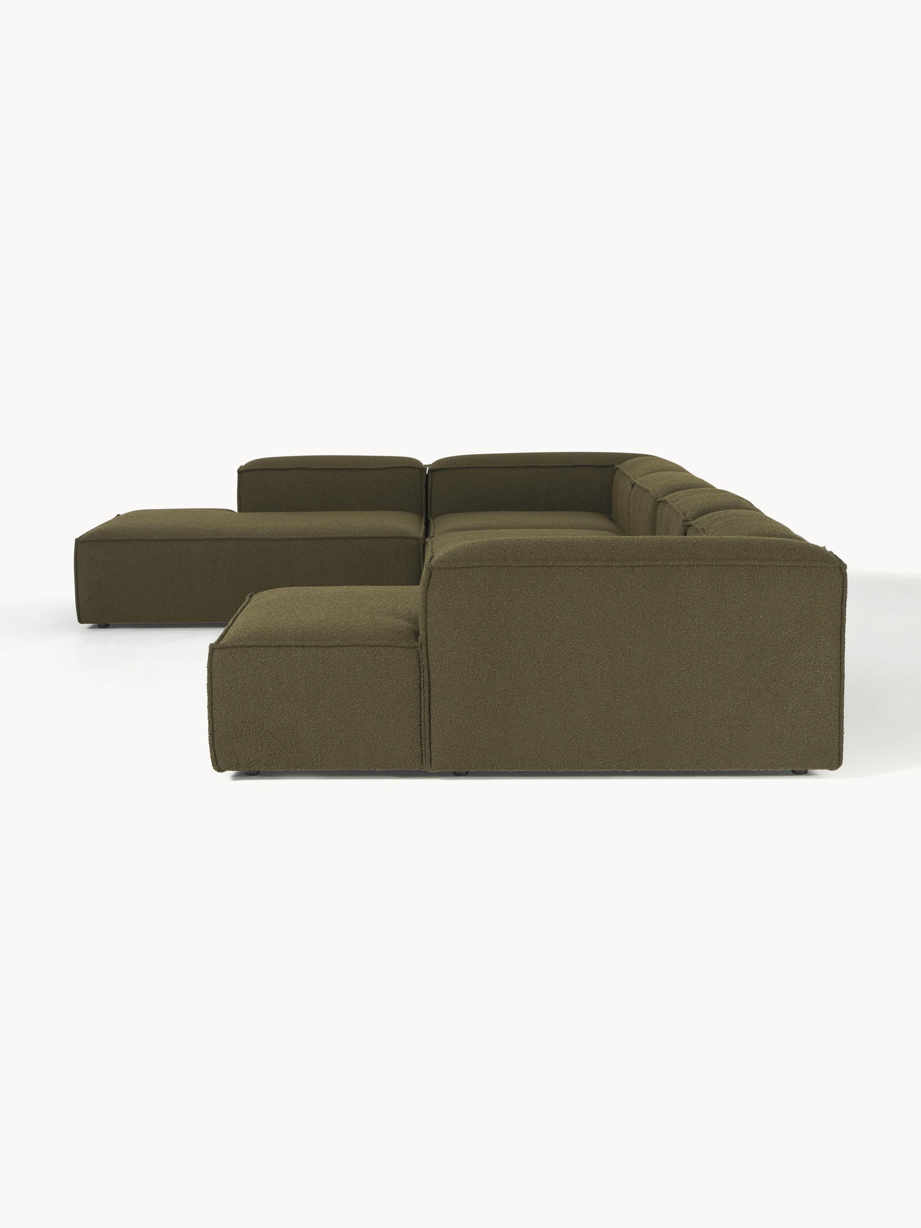 Modulaire U-bank Lennon uit bouclé