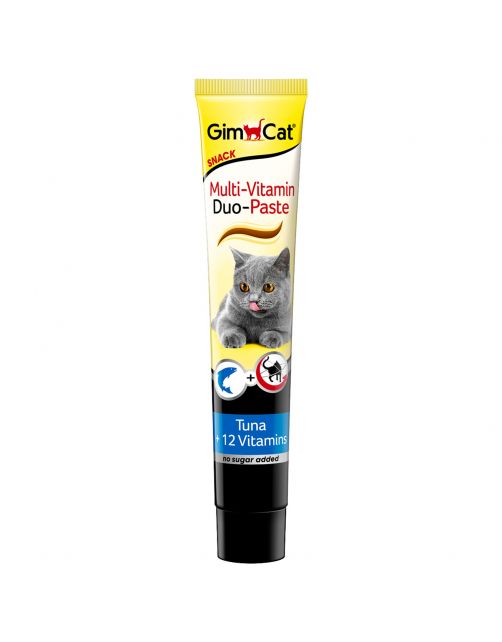Gimcat Duo-Pasta Met 12 Vitamines - Kattensnack - Tonijn 50 g Multi-Vitamine