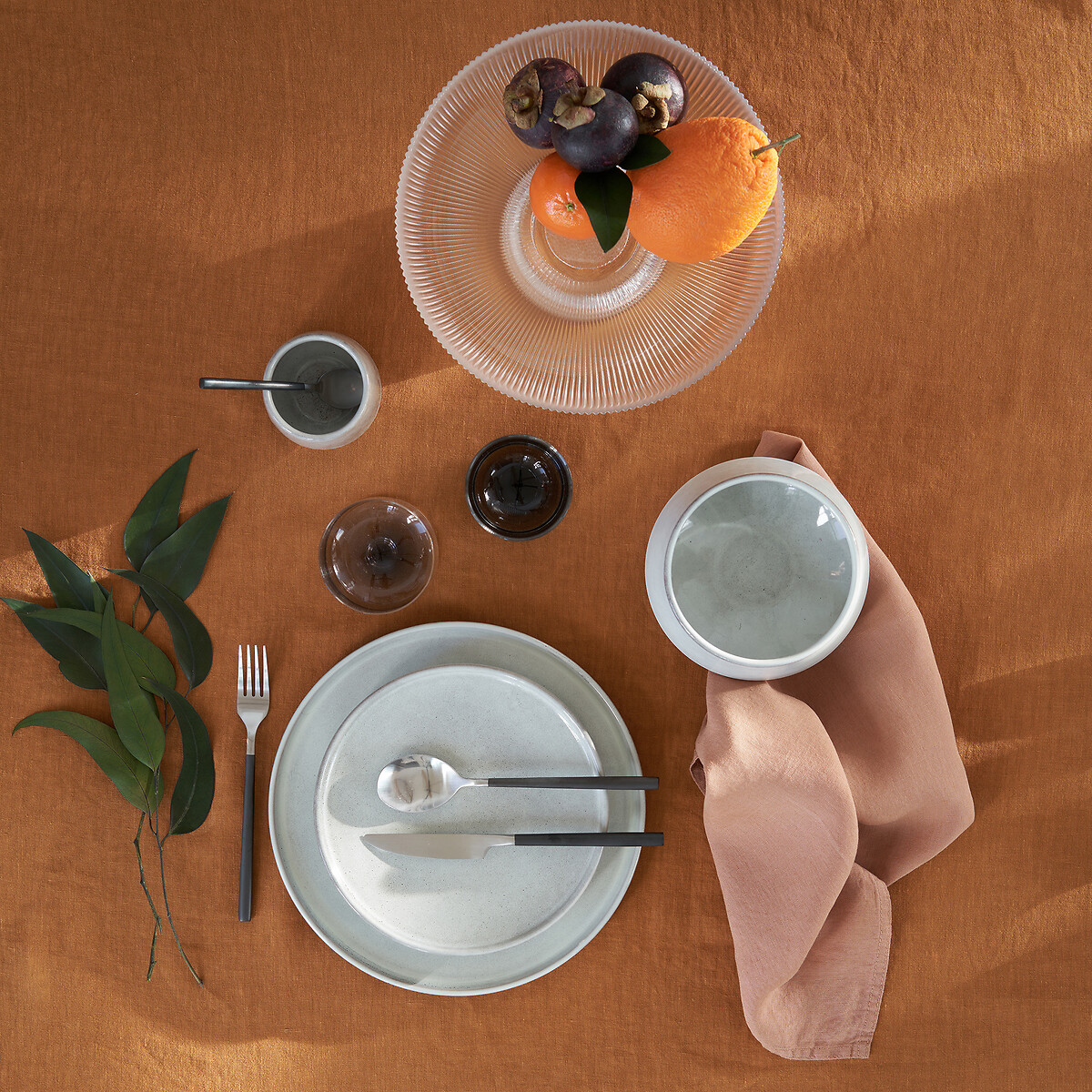 LA REDOUTE INTERIEURS<br>Toalha de mesa em linho lavado, Victorine