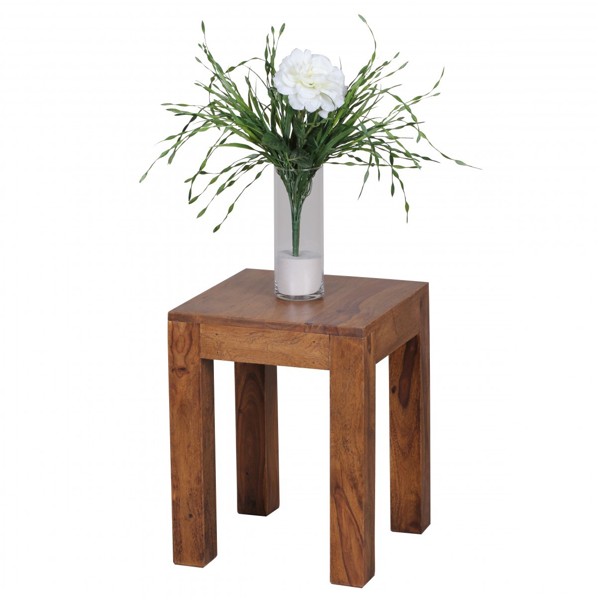 Beistelltisch - Sheesham massiv gebeizt - 35 cm breit