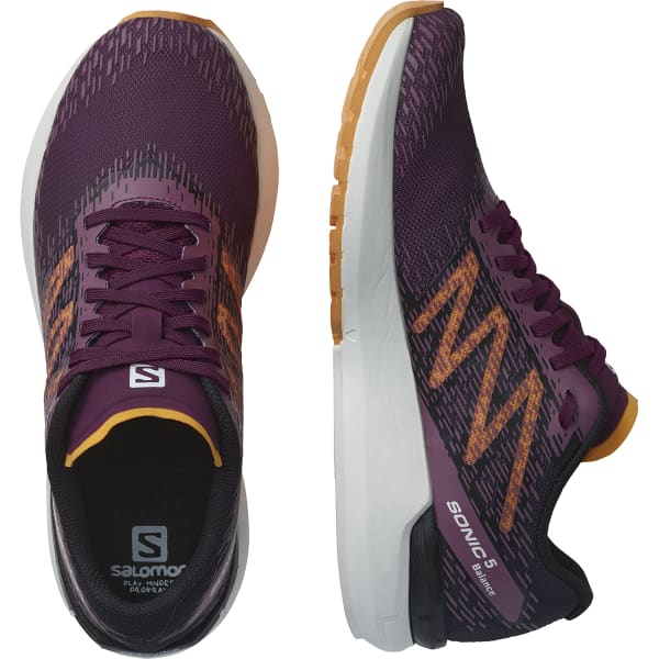 Chaussure running SALOMON SONIC 5 BALANCE W WINE/BLACK/BLAZING ORANGE