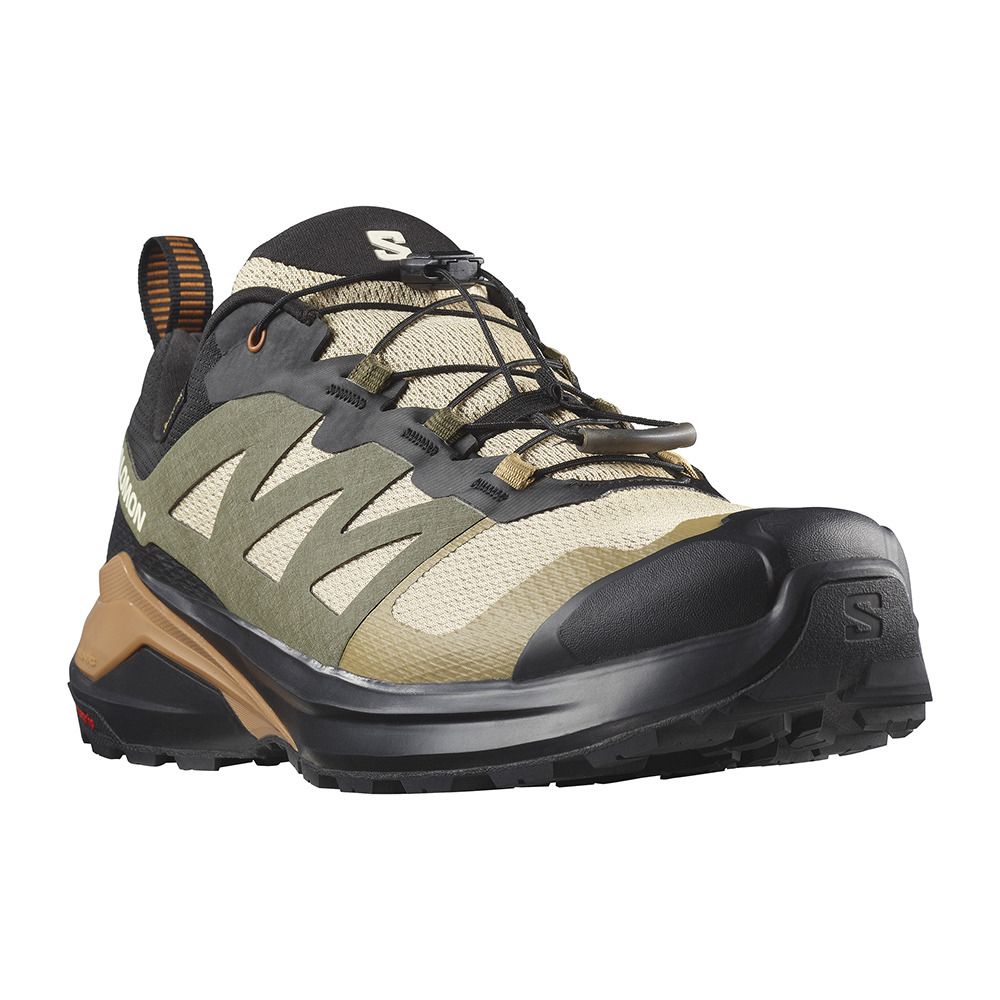 Salomon X-ADVENTURE GTX - Chaussures trail Homme safari/black/sugar almond