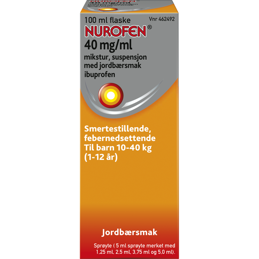 Nurofen mikstur med jordbærsmak 40 mg/ml