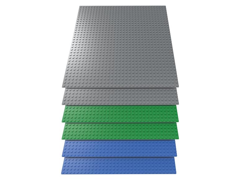 Set van 6 bouwplaten voor bouwstenen